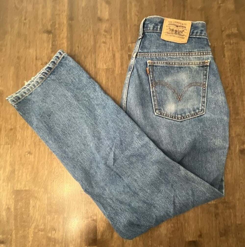 Vintage Levi's Orange Tab High Rise Straight Leg Jeans Blue 32x29